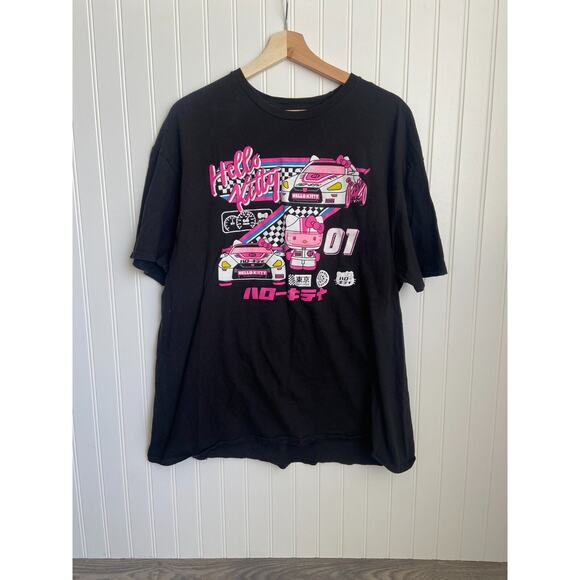 Hello Kitty T-Shirt Women's XXL Black Racing Tokyo Speed Sanrio Hybrid, Anime - Picture 1 of 3